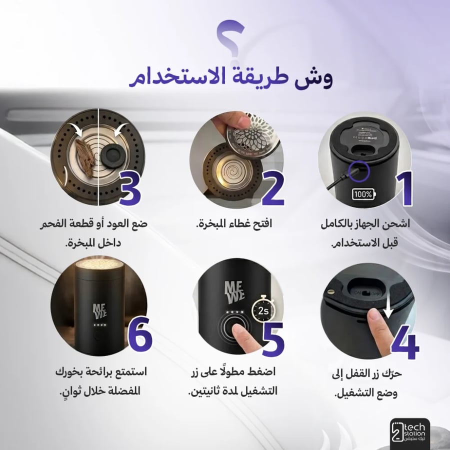 مبخرة الفحم والعود للسيارة - مي وي