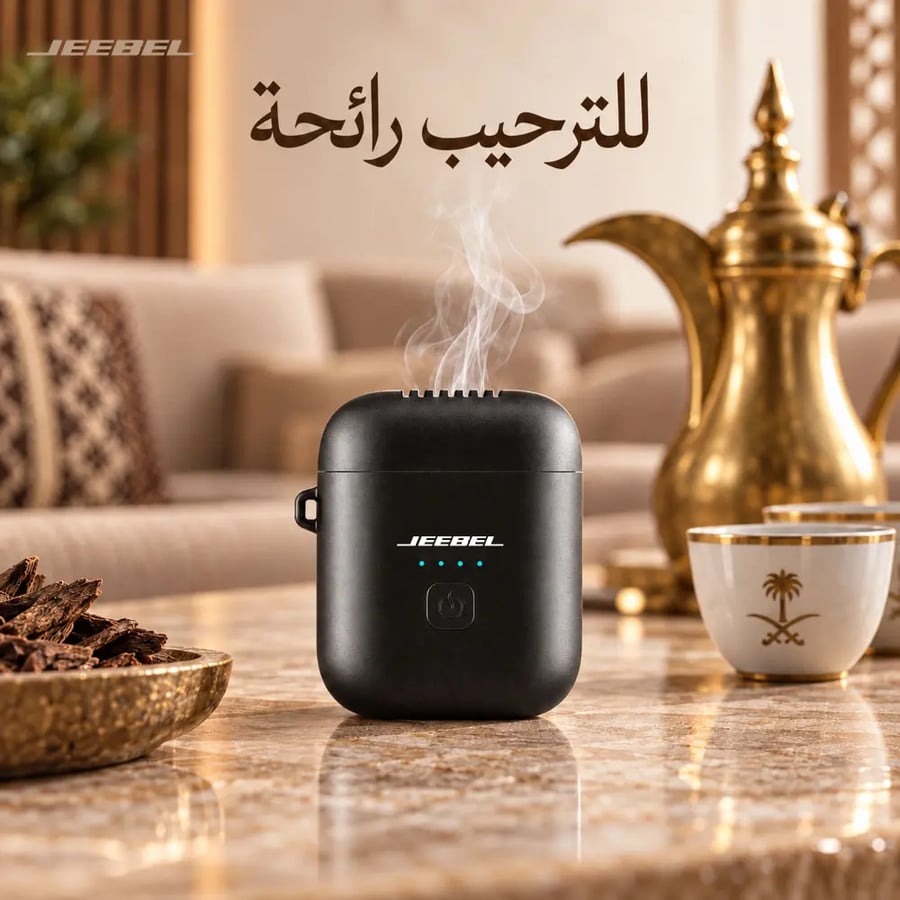 مبخرة جيبيل الإلكترونية المحمولة للعود والبخور تعمل بالشحن