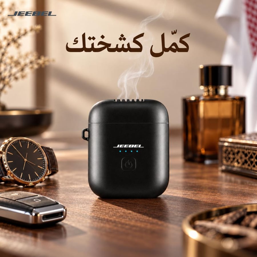 مبخرة جيبيل الإلكترونية المحمولة للعود والبخور تعمل بالشحن
