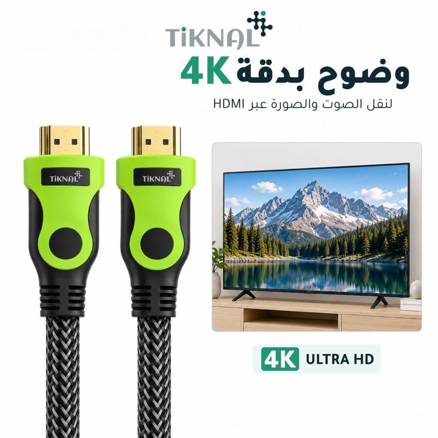 تكنال - كيبل HDTV  الفاخر عالي السرعه بدقه 4K