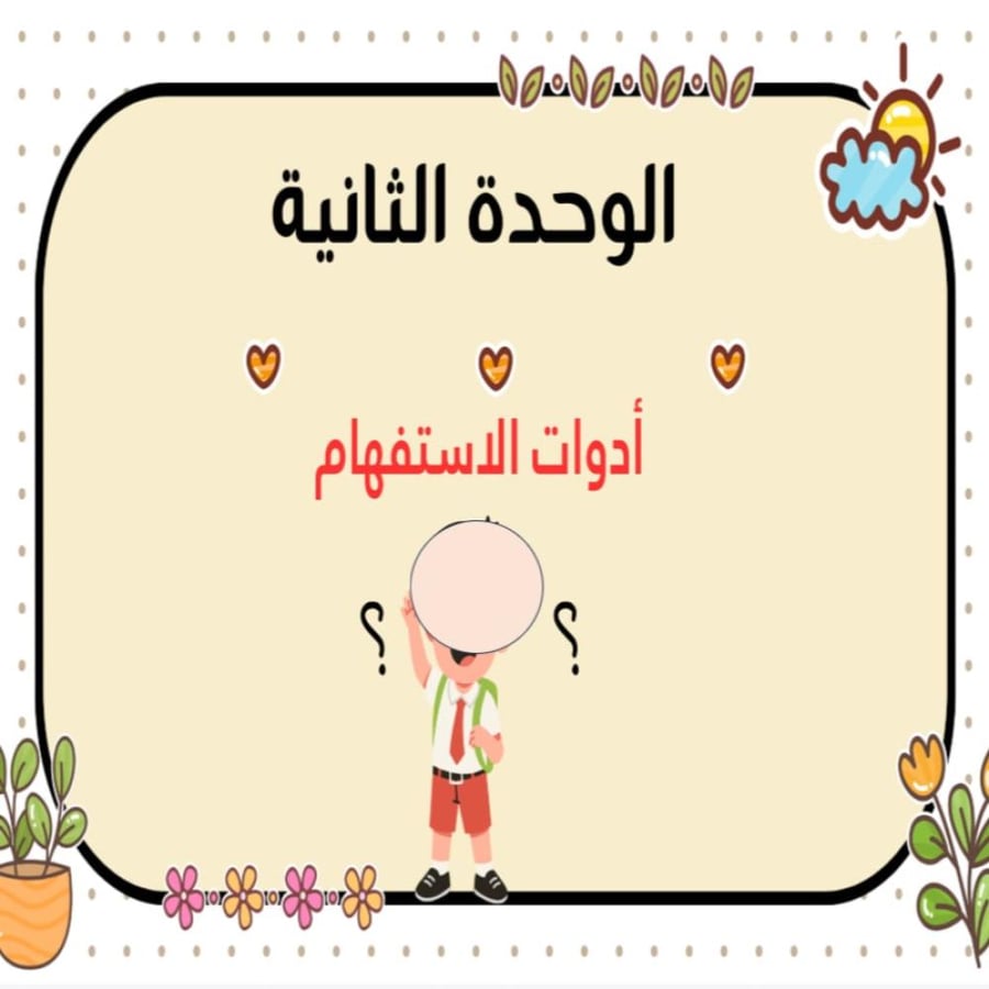 عرض درس ادوات الاستفهام