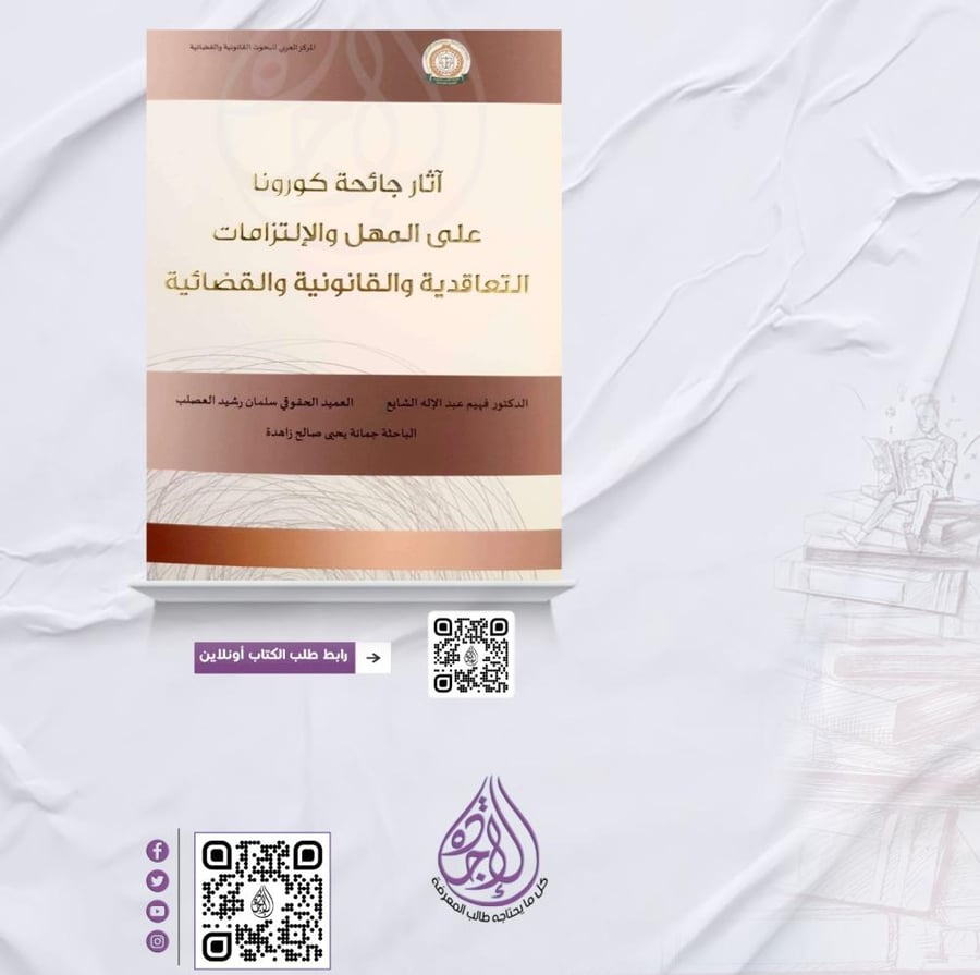 آثار جائحة كورونا على المهن والالتزامات التعاقدية والقانونية والقضائية لـ د. فهيم الشايع و د. سلمان العصلب