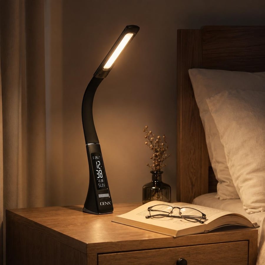مصباح مكتبي LED قابل للطي بشاشة LCD بقدرة 5 واط – DX2361 من DENX