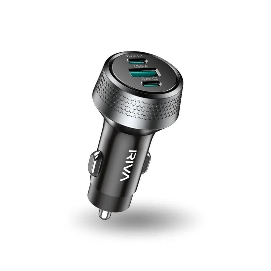 شاحن سيارة سريع 84 واط بثلاثة منافذ – AV1-CC03 من RIVA