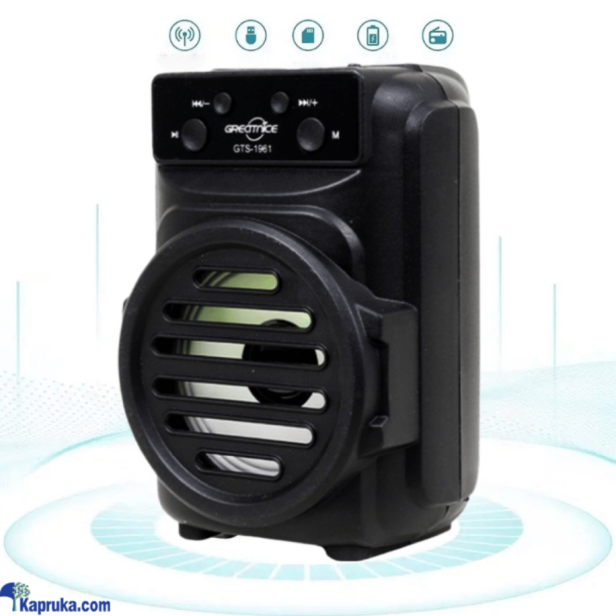 Bluetooth speaker with memory card slot and flash