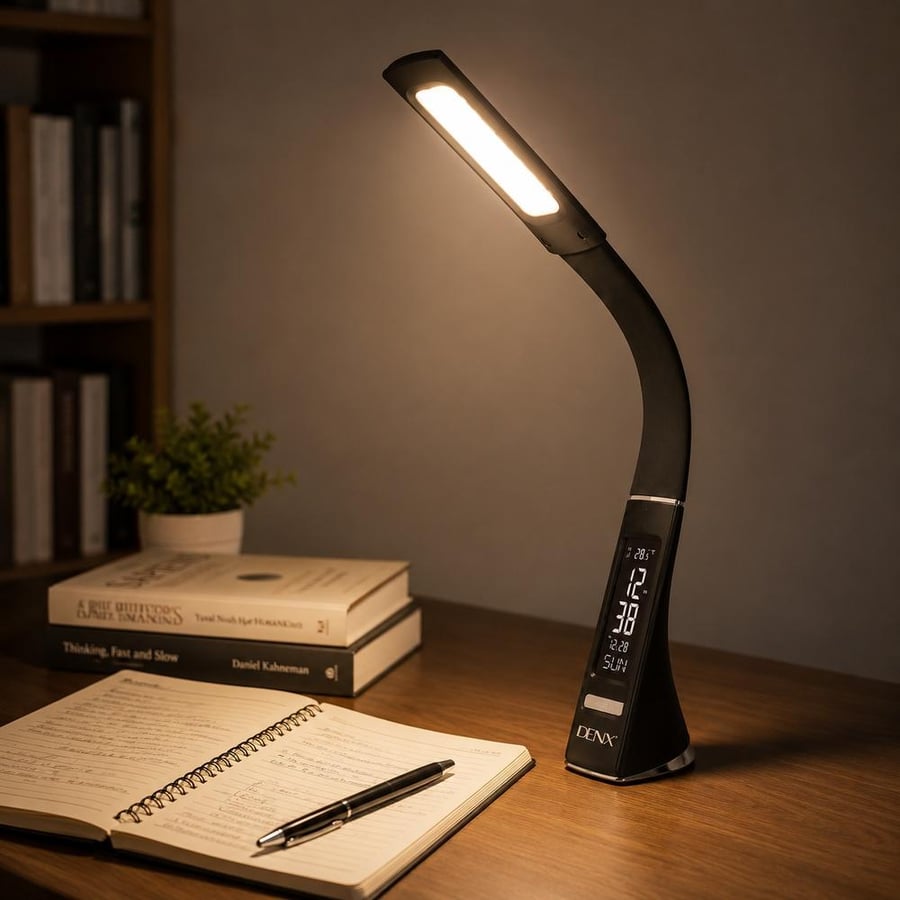 مصباح مكتبي LED قابل للطي بشاشة LCD بقدرة 5 واط – DX2361 من DENX
