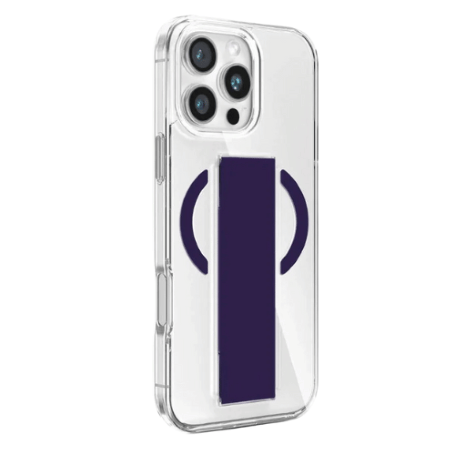كفر شفاف لآيفون 15 برو ماكس مع مسكة مغناطيسية قابلة للطي – ألوان متعددة