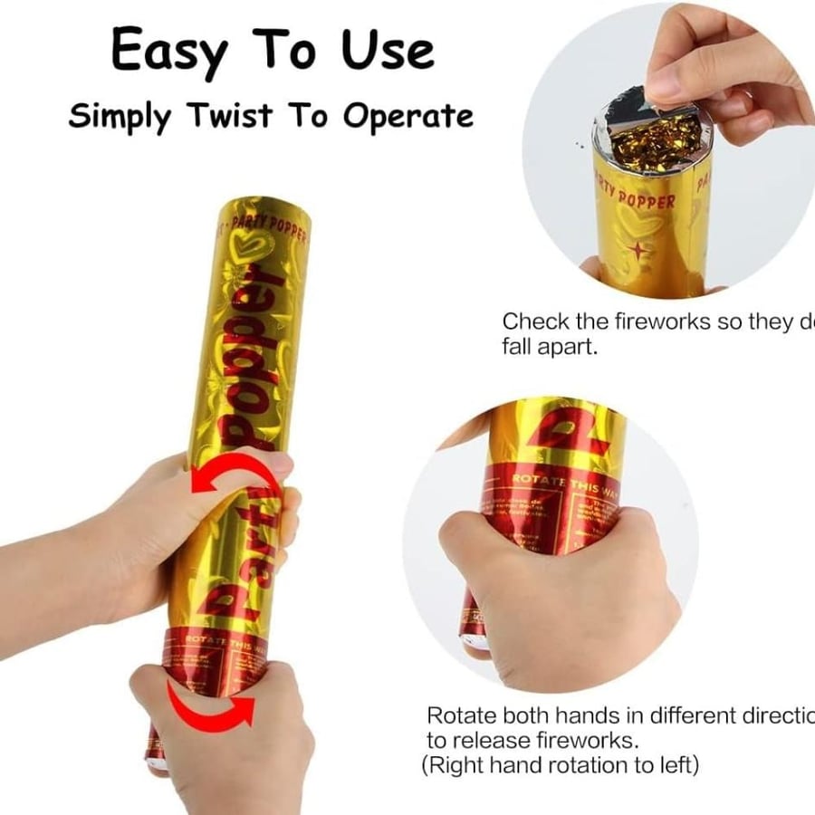 قاذف قصاصات ورقية احتفالي – 3 قطع م/NO-2298 من Party Popper