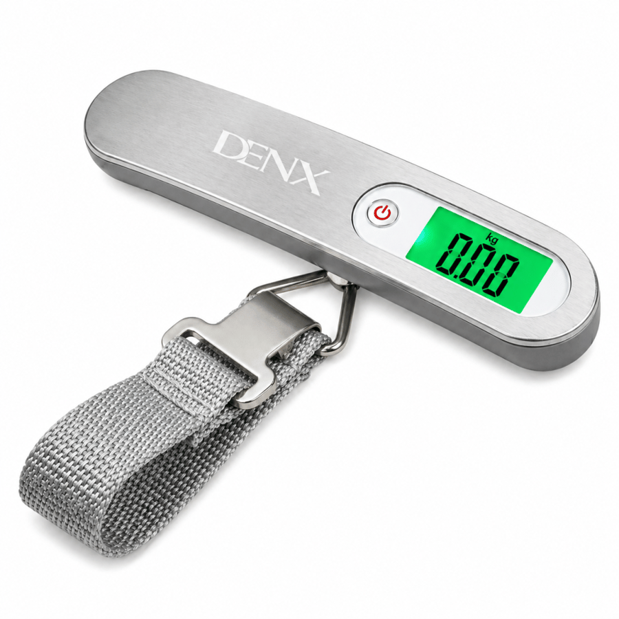 ميزان أمتعة رقمي محمول بحزام تعليق وشاشة LCD – DX-3640 من DENX