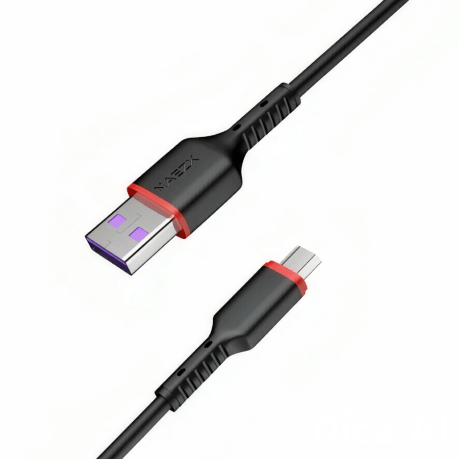كيبل مايكرو USB بمنفذ قديم متوافق مع الأجهزة الداعمة