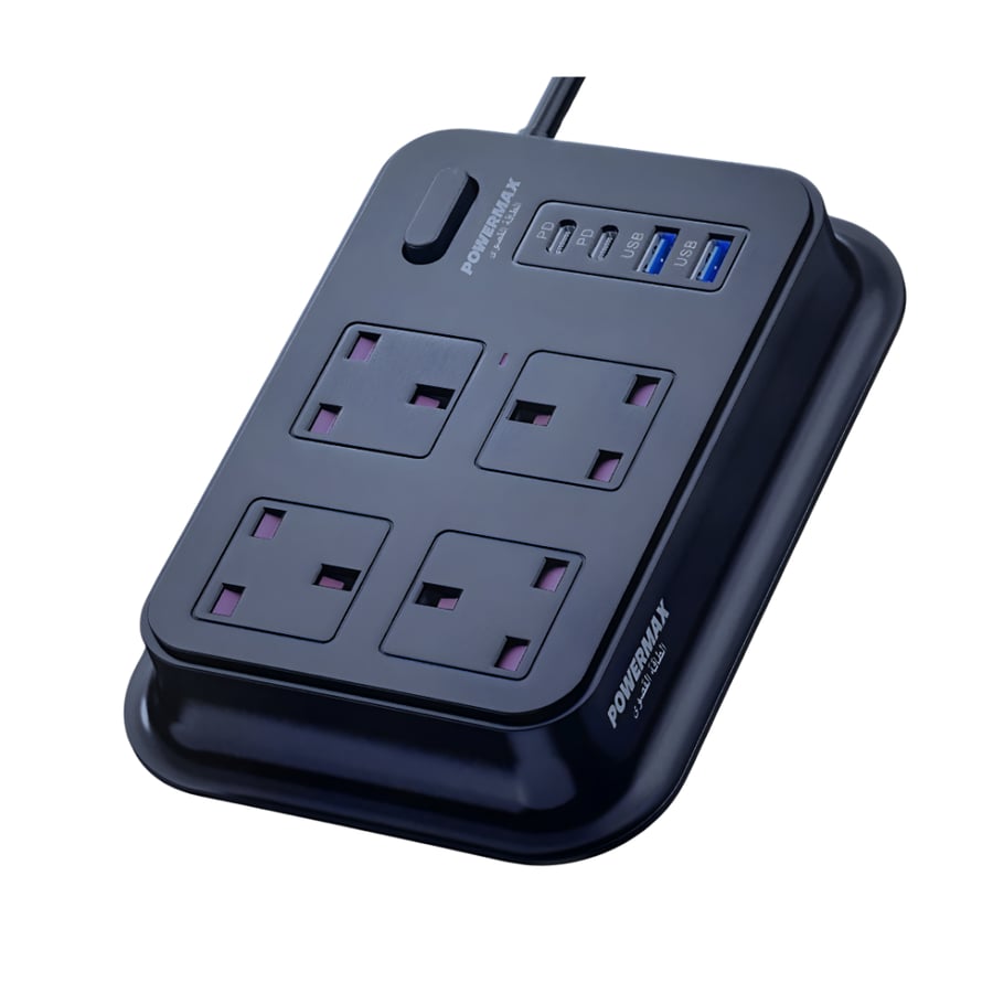2 توصيلة كهرباء 3 متر اسود من PowerMax