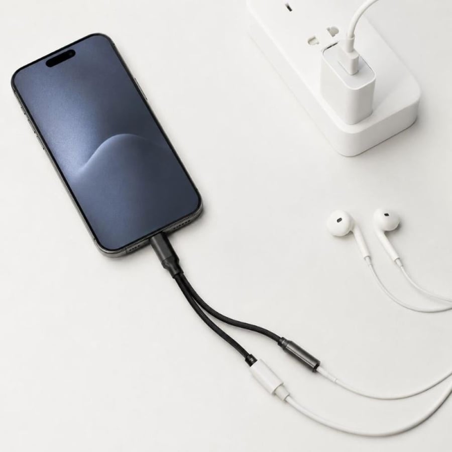 محول شحن وسماعة 2 في 1 بمنفذ Lightning إلى Type-C و3.5 مم – MS-321 من Micro Speed