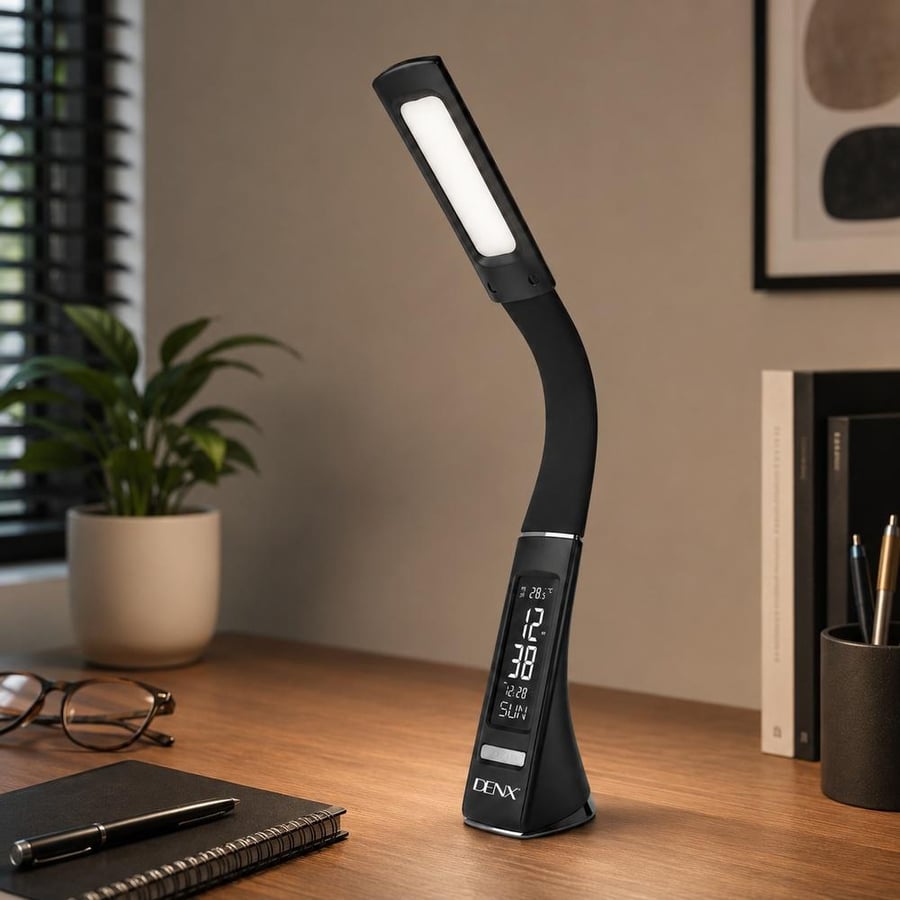 مصباح مكتبي LED قابل للطي بشاشة LCD بقدرة 5 واط – DX2361 من DENX
