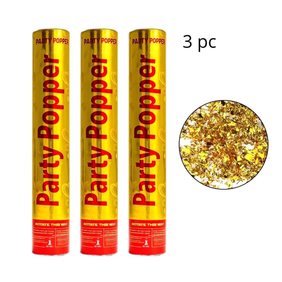 قاذف قصاصات ورقية احتفالي – 3 قطع م/NO-2298 من Party Popper