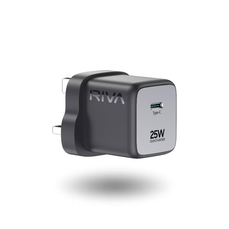 شاحن جداري سريع GaN بقدرة 25 واط ومنفذ Type-C م/RIVA- AV1-C20