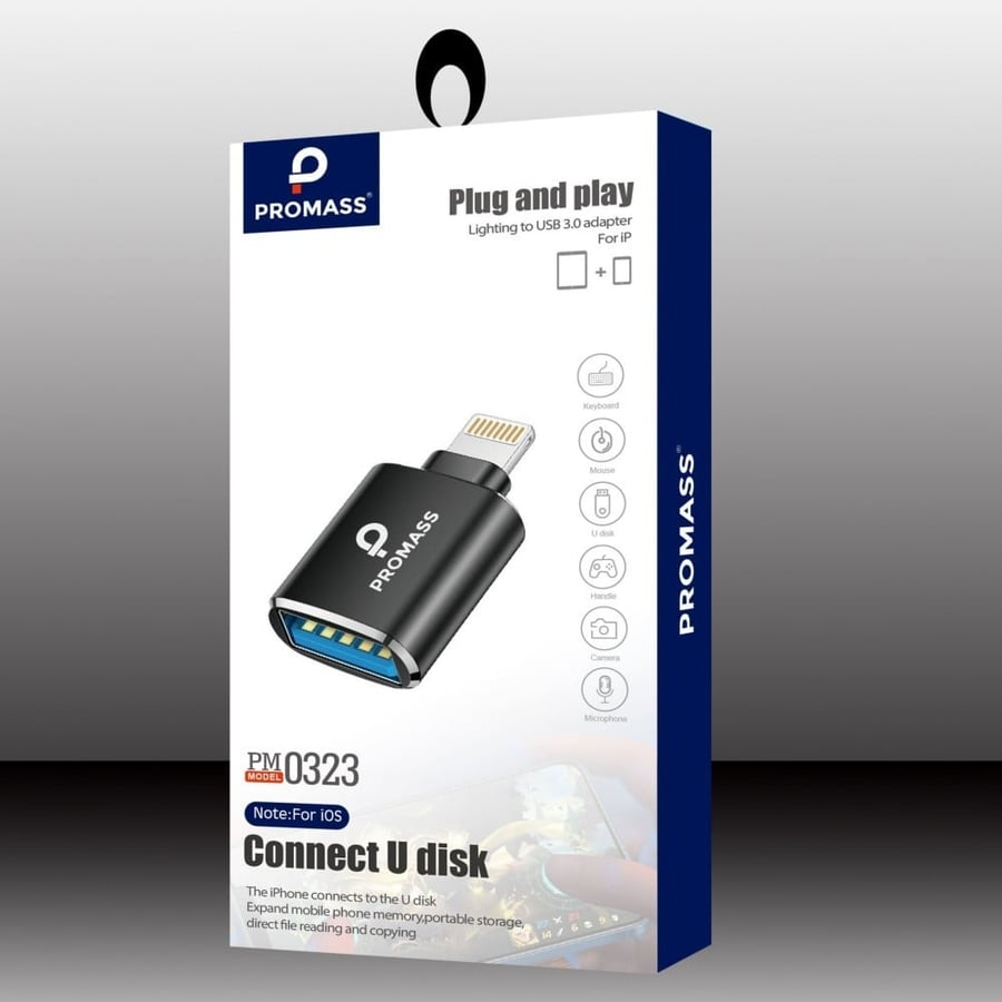 PROMAS - قارئ فلاش USB او تي جي للايفون م/PM0323 ماركة بروماس