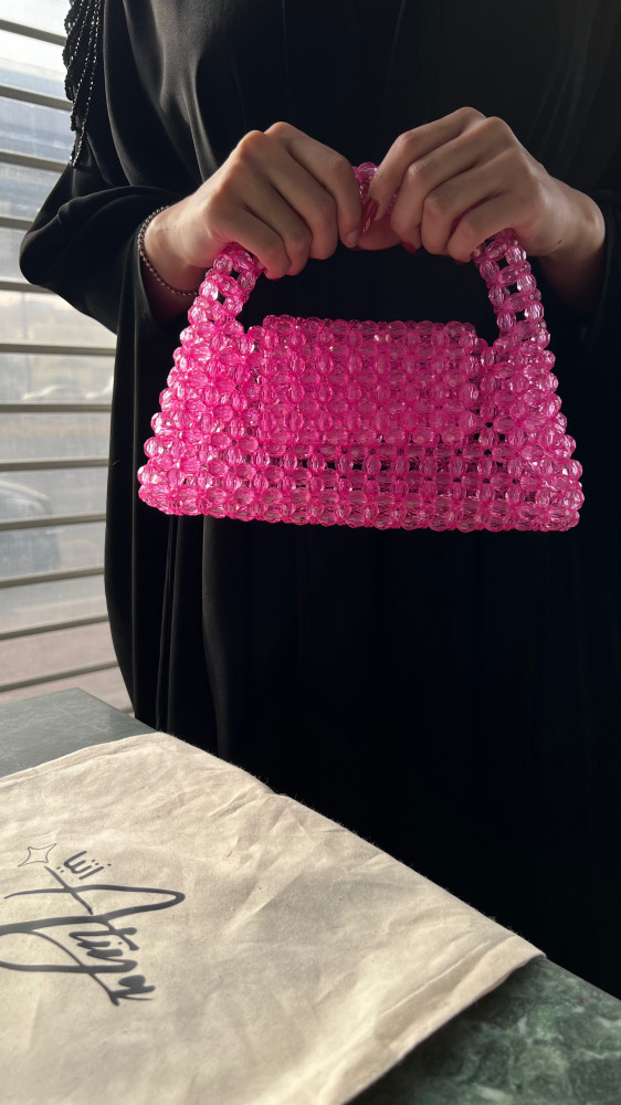 شنطة كريستال ( بينك )
