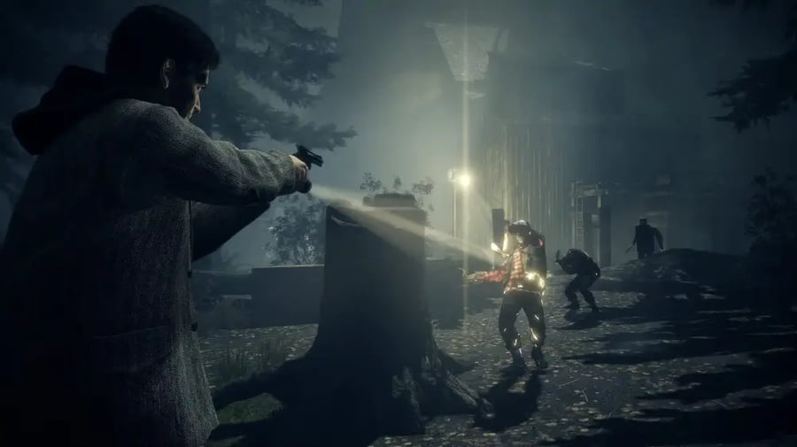 ألان ويك يواجه الظلام في لعبة Alan Wake Remastered على بلايستيشن