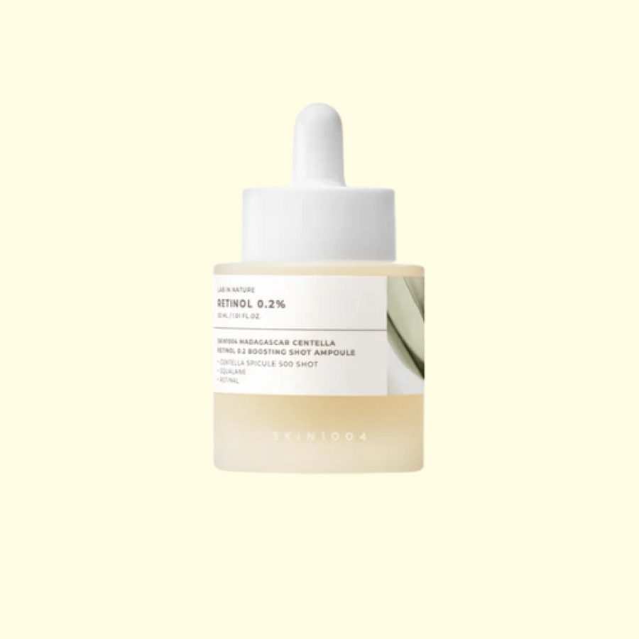 Skin1004 Madagascar Centella Retinol 0.2 Boosting Shot Ampoule 30ml. أمبولة مدغشقر سنتيلا ريتينول 0.2 المعززة 30 مل
