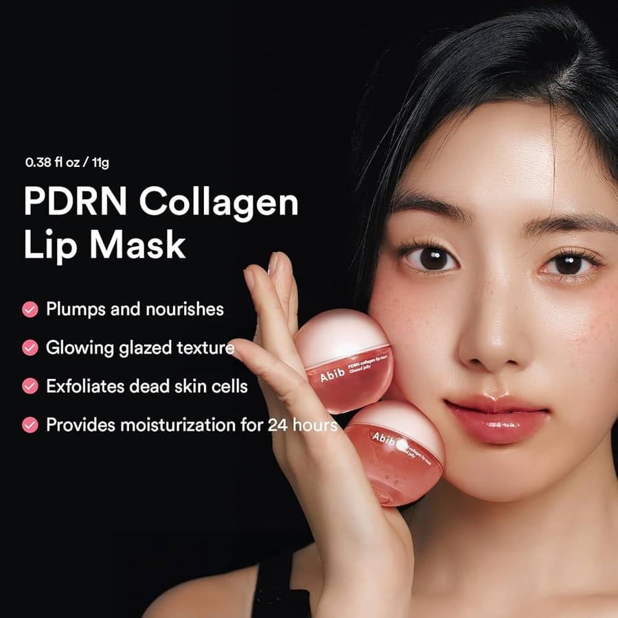 Abib - PDRN Collagen Lip Mask Glazed Jelly   أبيب - قناع شفاه كولاجين PDRN جيلي لامع