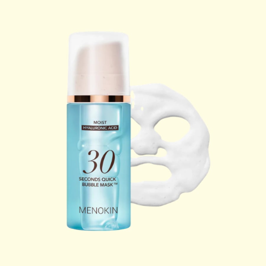 MENOKIN 30 Seconds Quick Bubble Mask 95ml MOIST سر النضارة الصباحية السريعة - ماسك الفقاعات لترطيب