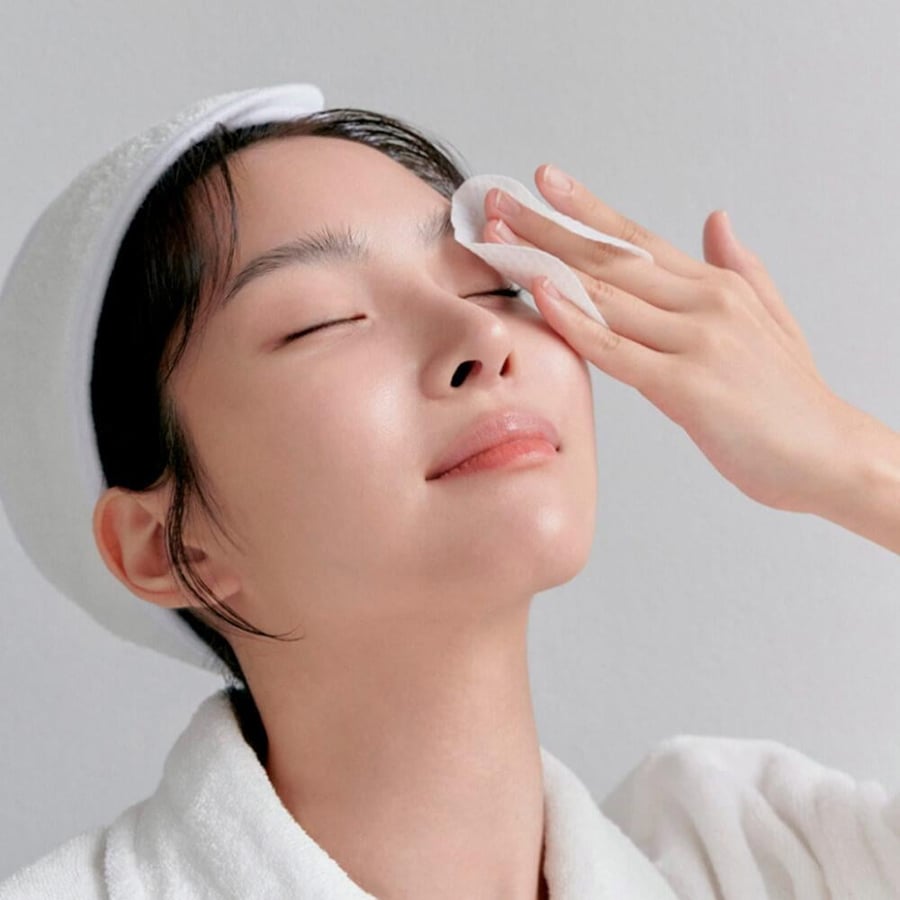 celimax - JIWOOGAE One Step Mild Cleansing Pad سيليماكس - وسادات إزالة المكياج اللطيفة بالهيالورونيك وماء الشاي الأخضر بخطوة واحدة