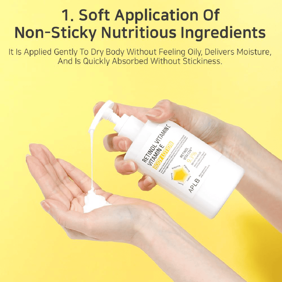 APLB - Retinol Vitamin C Vitamin E Body Lotion لوشن الجسم ريتينول وفيتامين سي وفيتامين إي