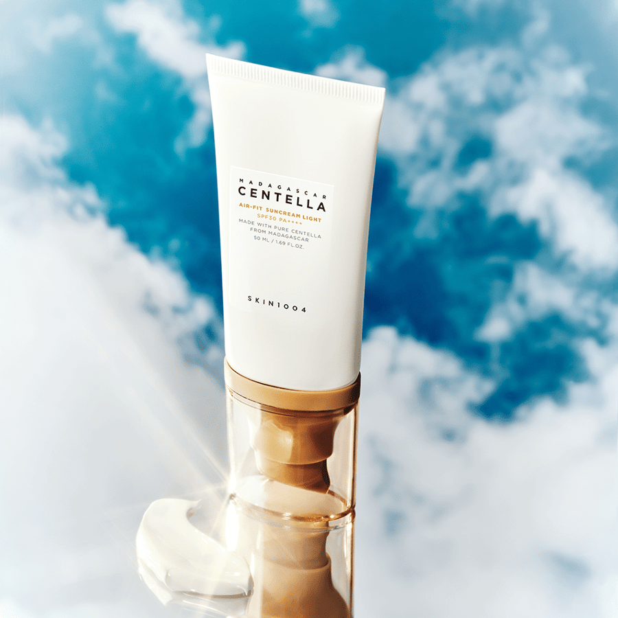 Skin1004 Madagascar Centella Air-Fit Suncream Light 50ml دغشقر سنتيلا إير-فيت كريم الوقاية من الشمس خفيف 50 مل