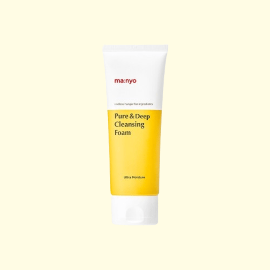MANYO FACTORY  Pure & Deep Cleansing Foam 100m مانيو فاكتوري - رغوة تنظيف المسام العميقة بمركب 10 زهور والسيراميد وحمض الهيالورونيك