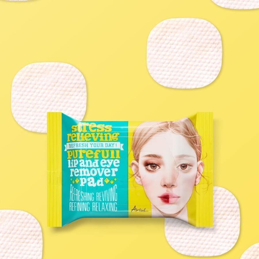 أريول - وسادات بيورفول المزدوجة لإزالة المكياج المقاوم للماء والعناية بالعين والشفاه Ariul Pureful Makeup Remover and Stress Reliever Lip and Eye Makeup Pads