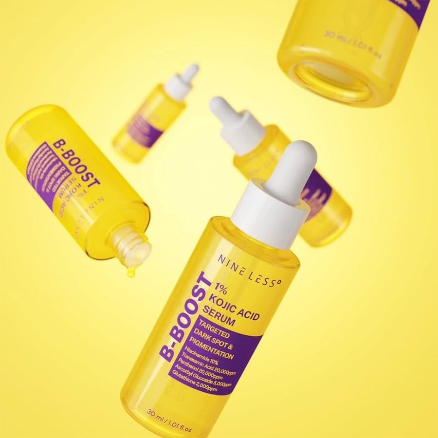 NINELESS - B-Boost 1 Kojic Acid Serum وداعاً للبقع العنيدة.. استعيدي نضارة بشرتك مع قوة حمض الكوجيك.
