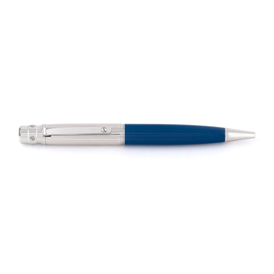 Luxury silver blue pen D1056
