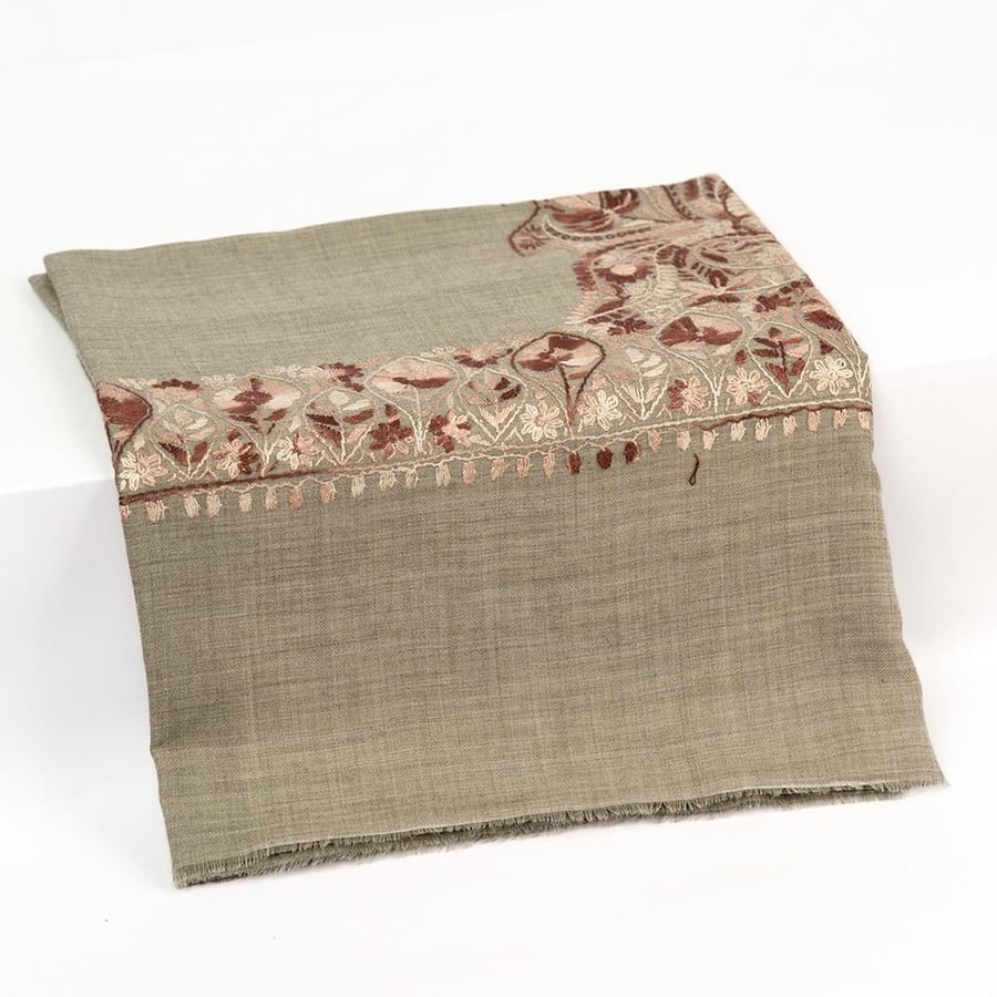 Cashmere Monafa shawl, super warm, large pattern, M202