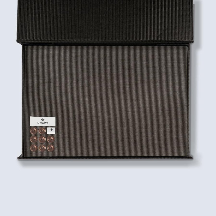 Dark brown striped monofa fabric 25004-3