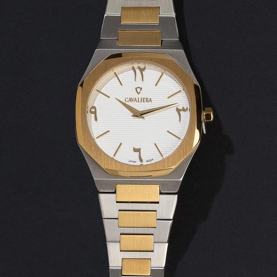 Men's wristwatch, white gold, Cavalier CL48GW