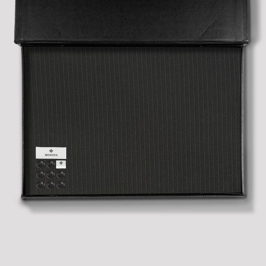 Black striped English Monofa fabric 666/06