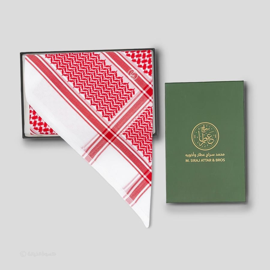 Al Attar classic deep red shemagh