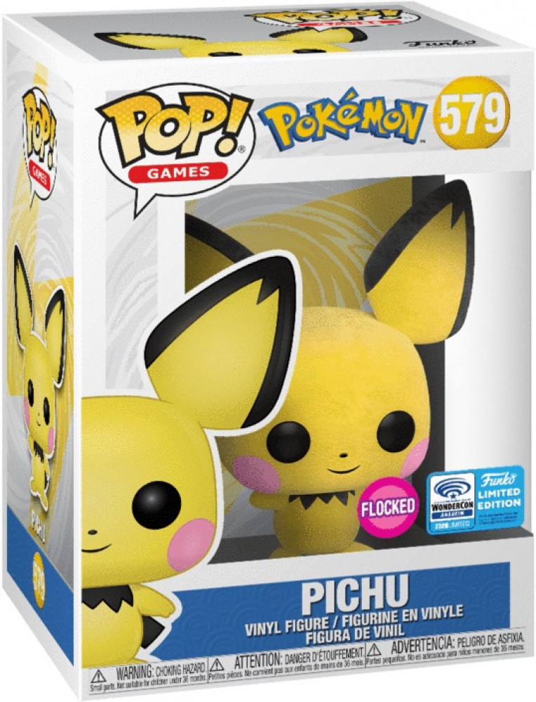 Pop! Games: Pokémon - Flocked Pichu Wonder con sticker