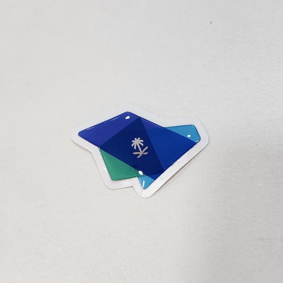 Raised epoxy sticker