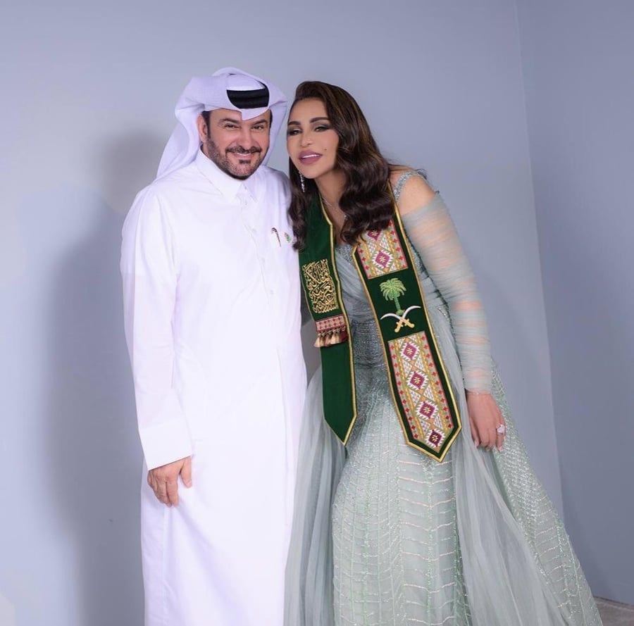 وشاح اليوم الوطني للفنانة احلام الوشاح الاكثر طلب