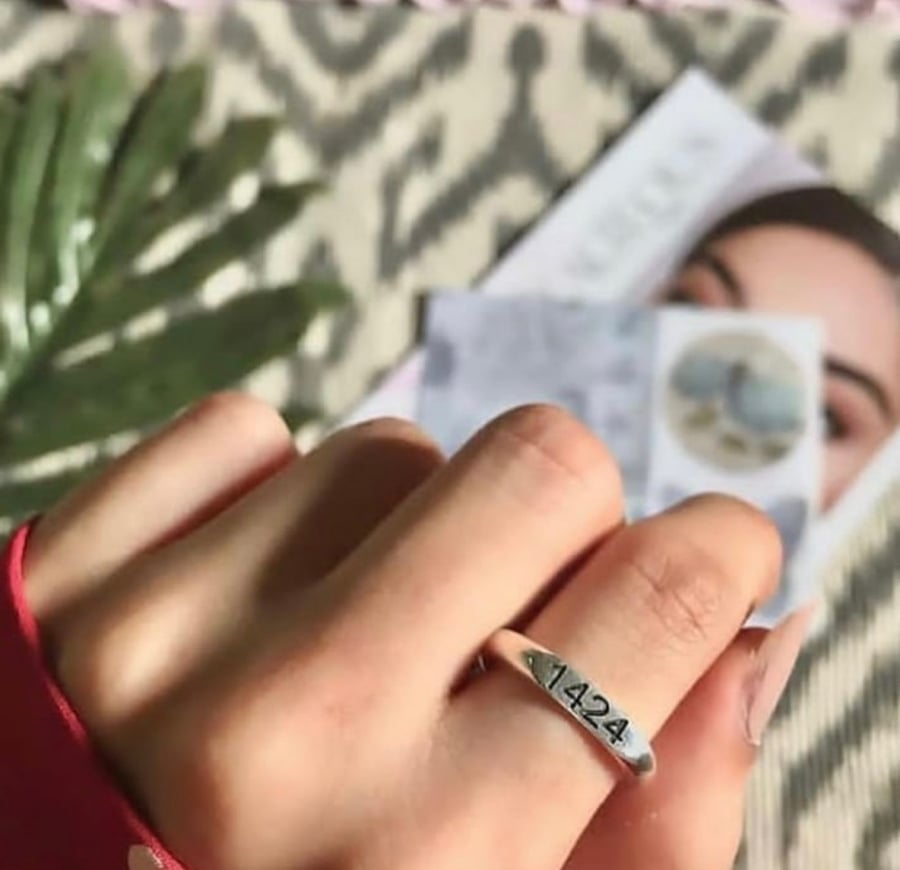 خاتم فضه حسب الطلب عيار 925