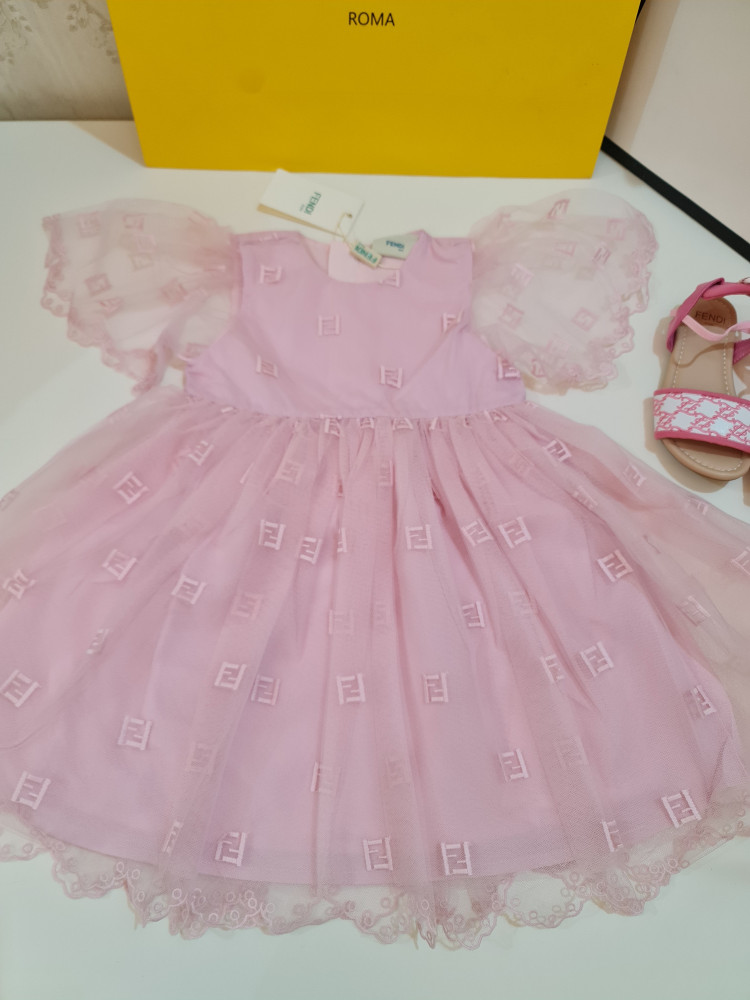 My daughter's dress made of beautiful pink tulle