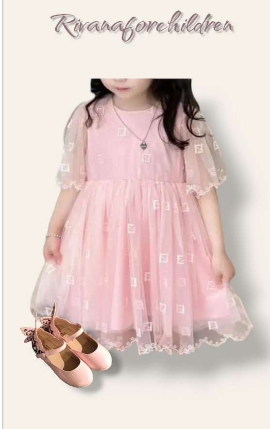 My daughter's dress made of beautiful pink tulle