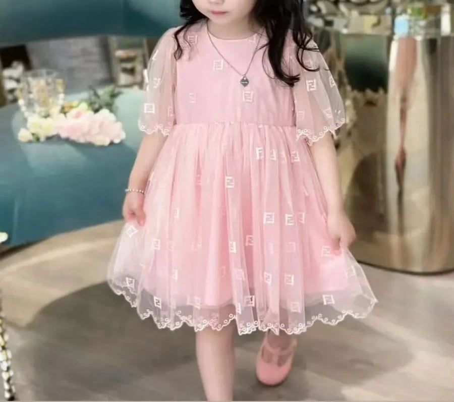 My daughter's dress made of beautiful pink tulle