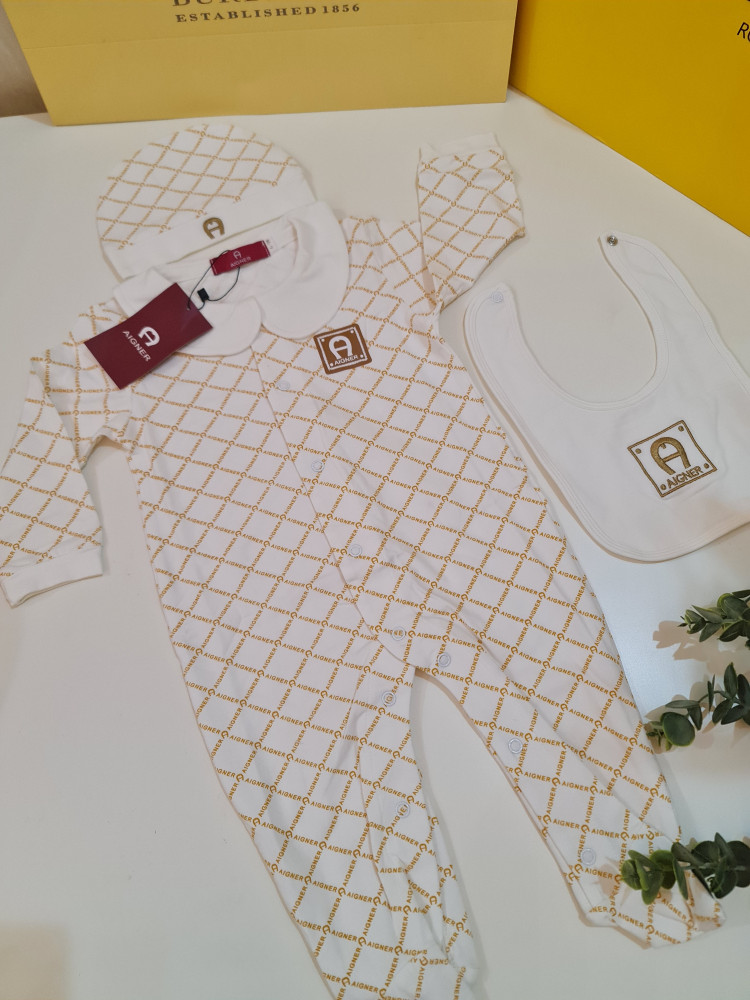 Elegant Qatni-style children's overalls, 3 pieces