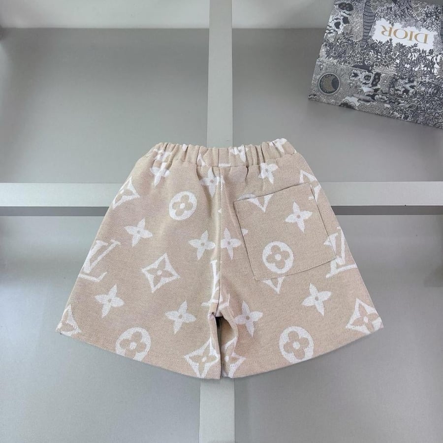 Children's set of two pieces, white and beige color