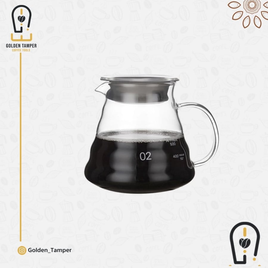 سيرفر تقطير و تقديم قهوة زجاجي مقاس 600ml