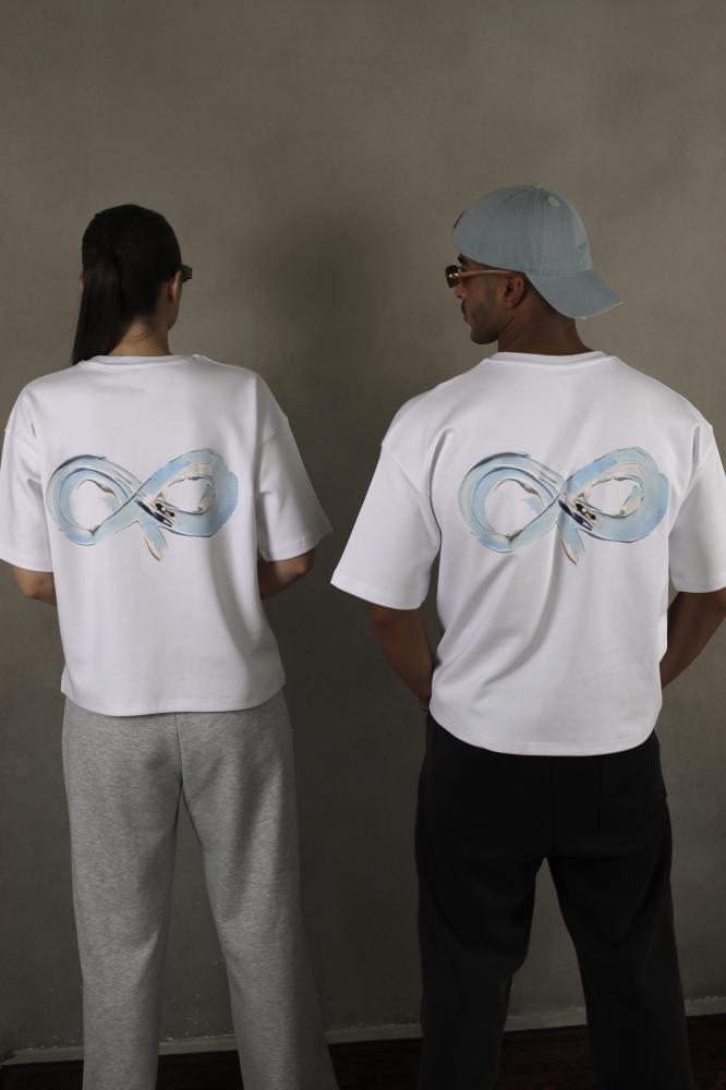 White infinity t-shirt
