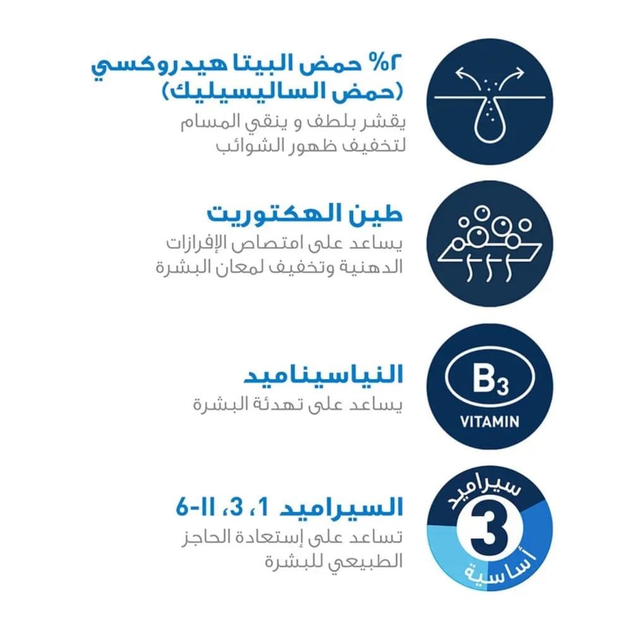 سيرافي غسول بليمش كونترول منظّف للوجه للبشرة المعرضة لحبّ الشباب و الشوائب 236 مل