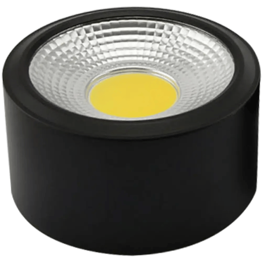 سلندر سقفي LED لطش 7 واط أسود – 3000K / 4000K